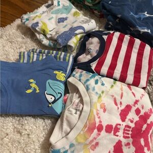 Lot of 6 sets of 4T toddler pajamas